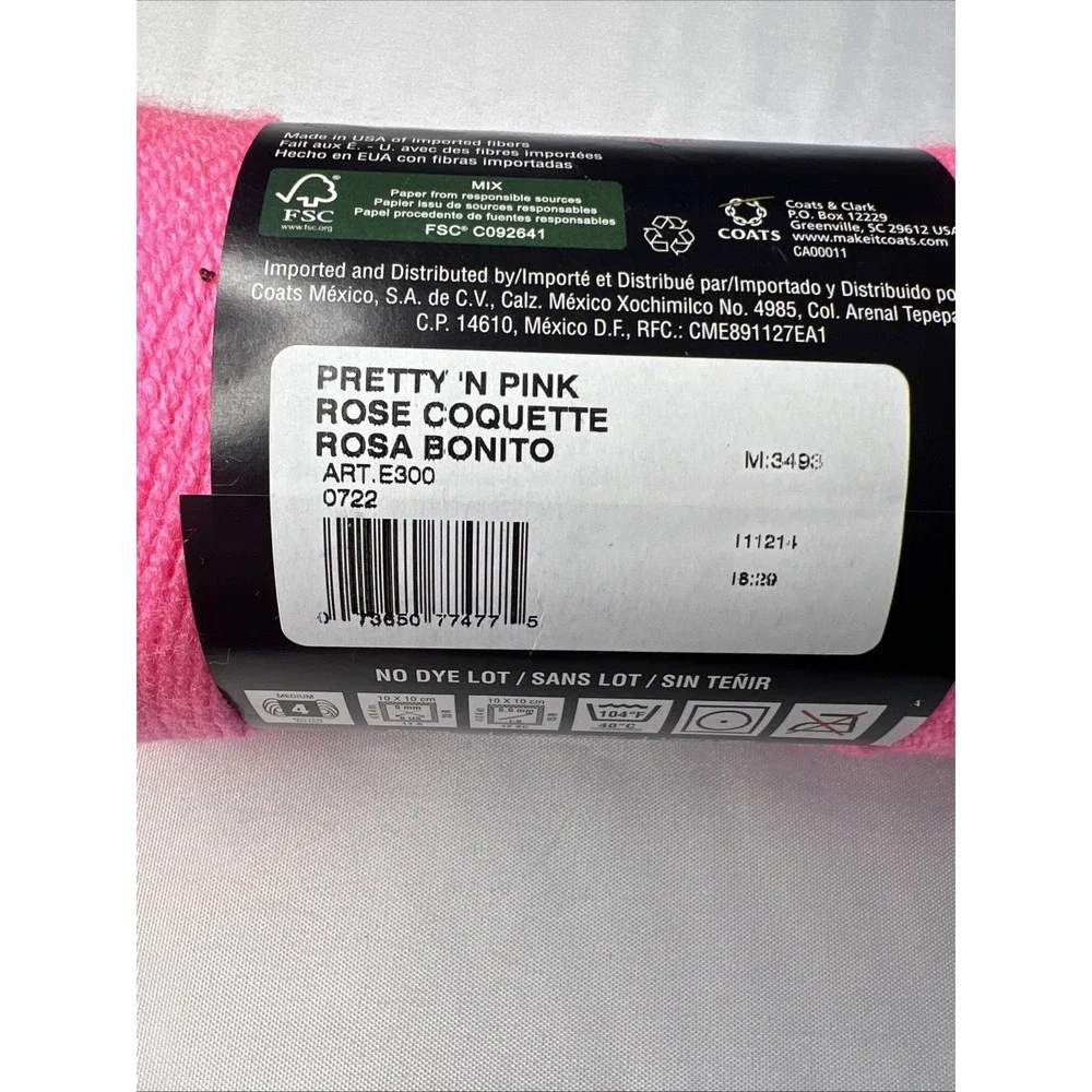 Red Heart Super Saver Yarn-Pretty n' Pink-364 Yards-100% Acrylic